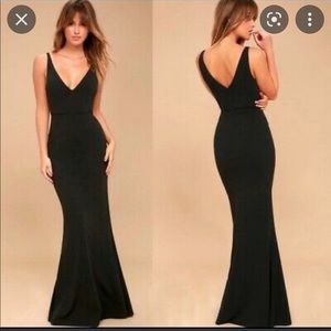 Lulus black sleeveless maxi mermaid dress